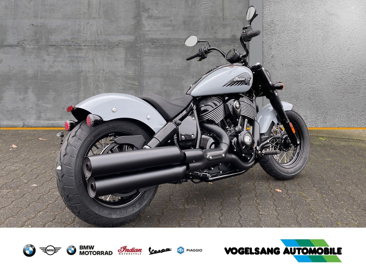 Fahrzeugabbildung Indian Chief Bobber Dark Horse, Navigation, seitl. Kenn