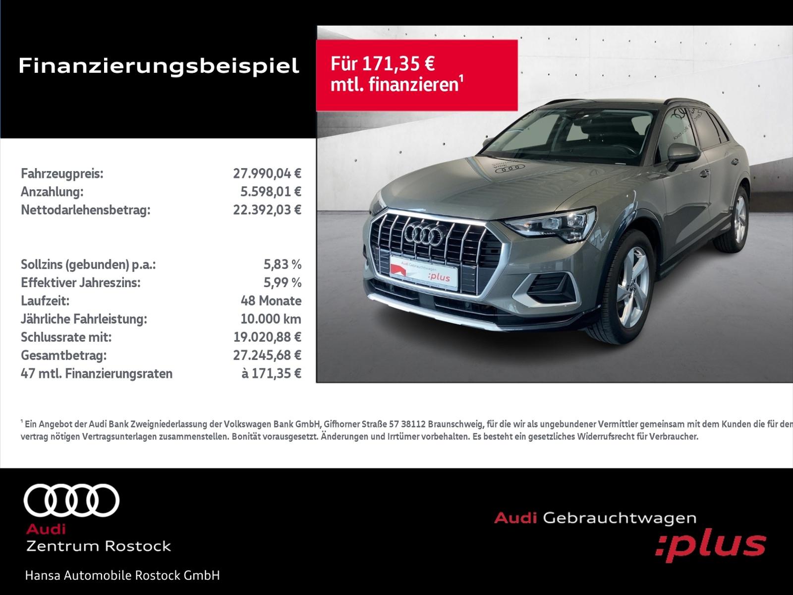 Audi Q3 35 TFSI S tronic+CARPLAY+LED+AHK+VIRT COCK+AM