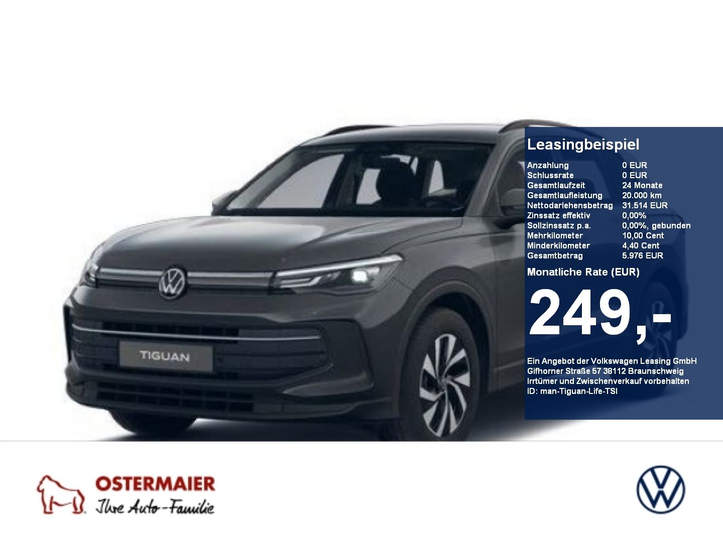 Volkswagen Tiguan Life 1.5eTSI 131PS DSG LED,17
