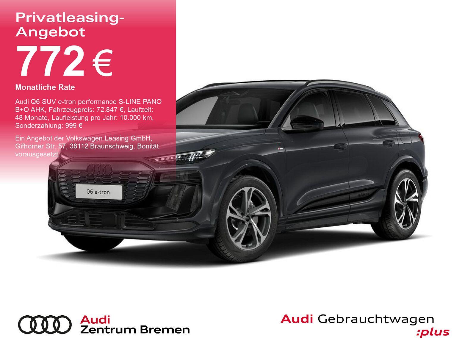 Audi Q6 SUV e-tron performance S-LINE PANO B+O AHK