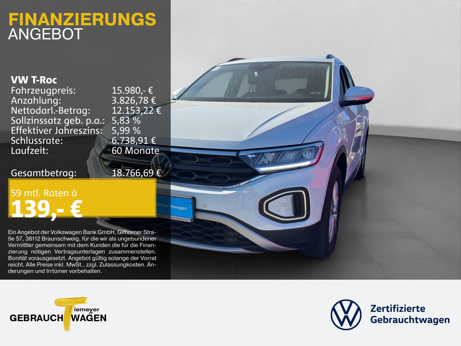 Volkswagen T-Roc 1.0 TSI LIFE NAVI LM GJR