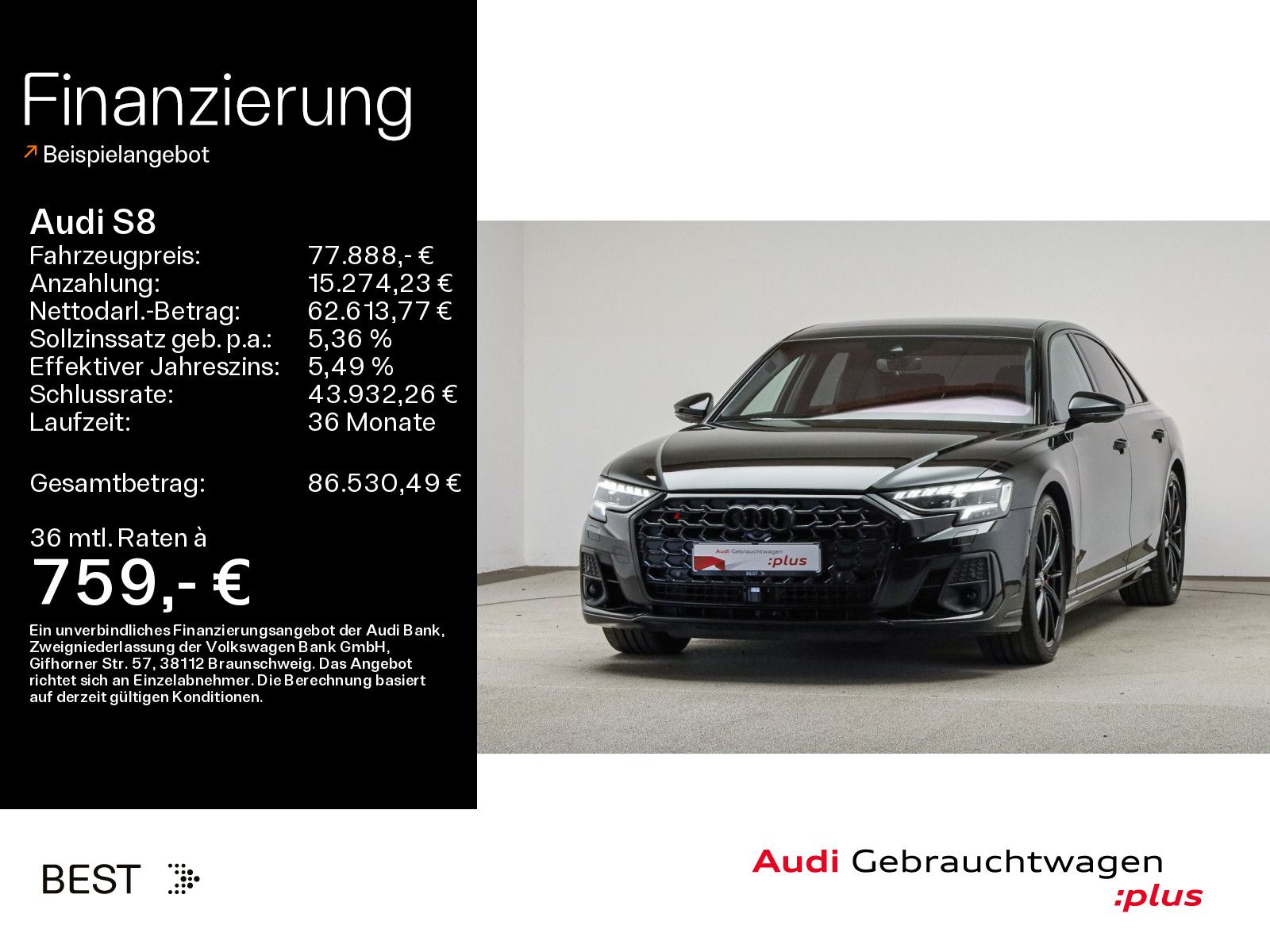 AUDI S8 HUD, Pano, Assist, Digi-Matrix, Stndhzg, AHK