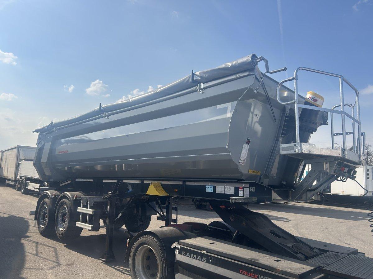 Schwarzmüller Stahlrundmulde 25 m³, Liftachse, Rollplane, hydr