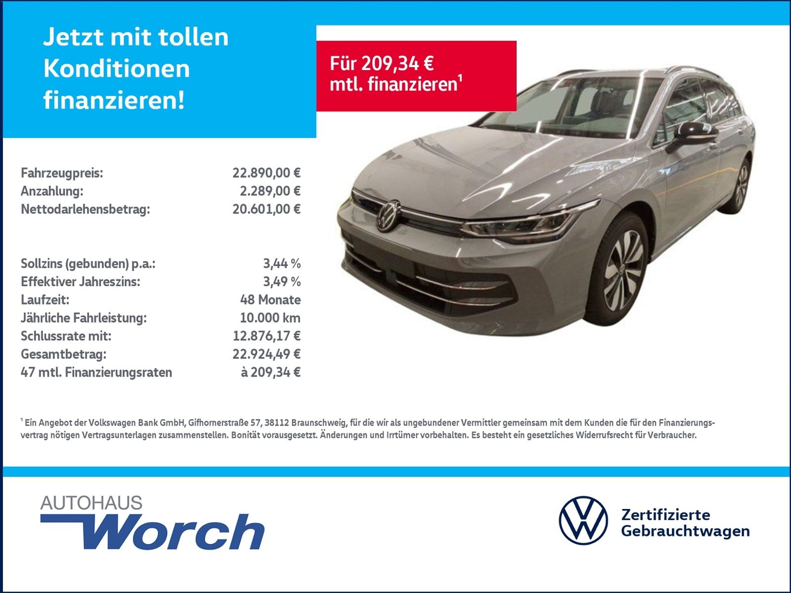 Golf VIII Variant 1.5 TSI Goal STHZ+APP+SHZ+LED+