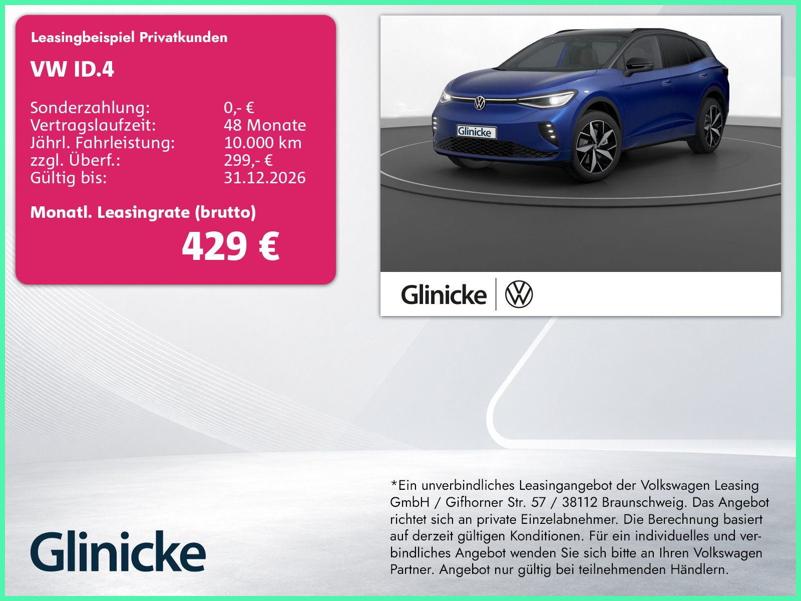Volkswagen ID.4 GTX 4M Pano Matrix LM 20" Navi PDC+RFK ACC