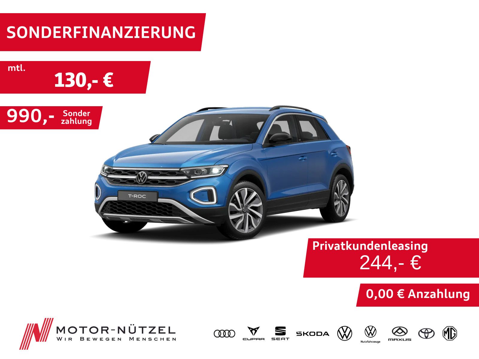 Volkswagen T-Roc 1.0 TSI MOVE LED+NAVI+APP+ACC+SHZ+PDC+RFK