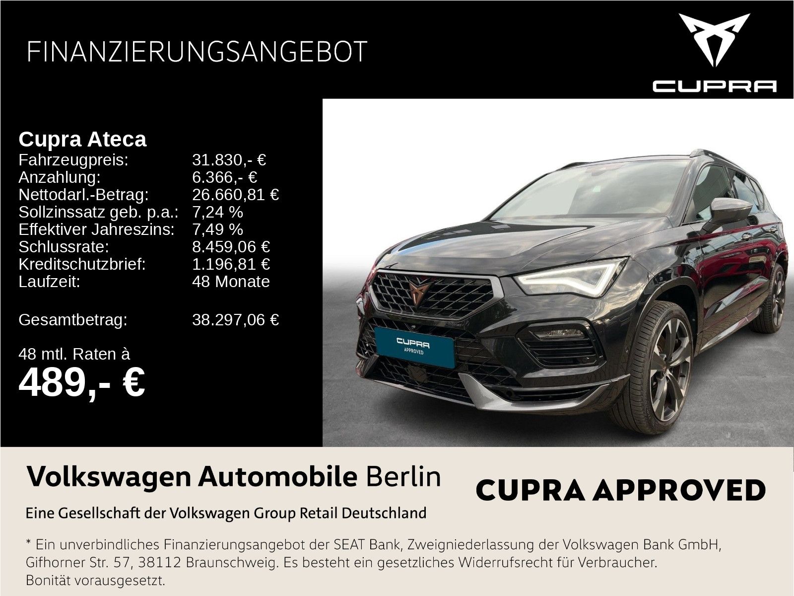 Cupra Ateca 2.0 TSI DSG VZ 4Drive Navi ACC SHZ AHZV foto 1