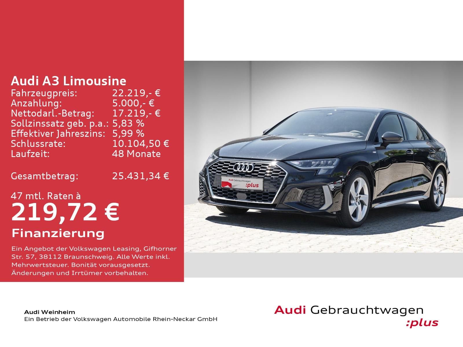 Audi A3 Limousine S-Line 35 TFSI Stronic Navi UVM