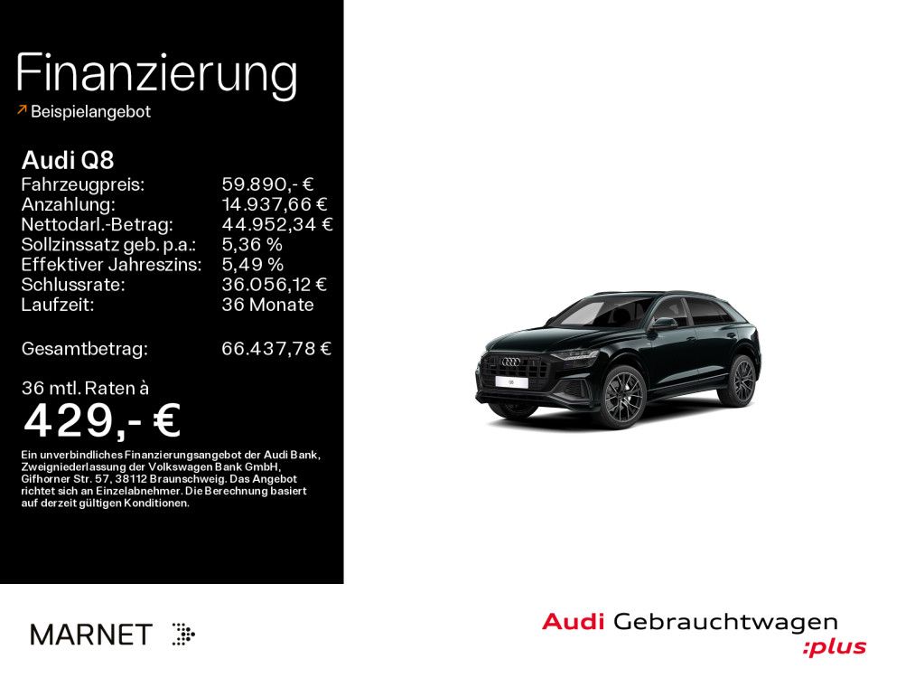 AUDI Q8 55 TFSI qu S line*Navi*Matrix*B&amp;O*Pano*Virtua