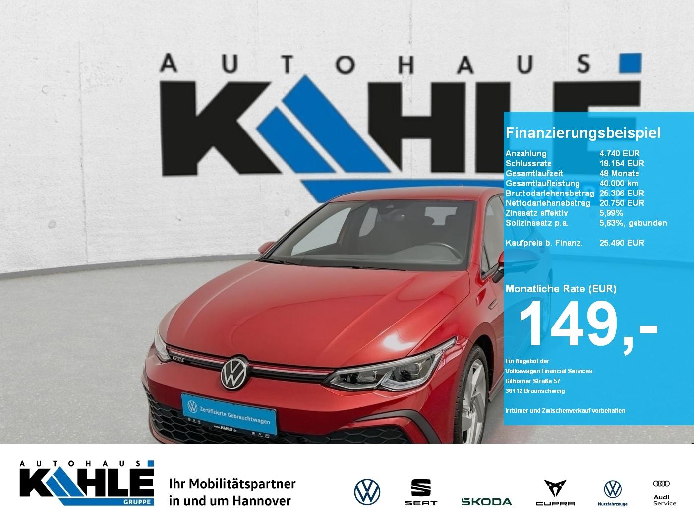 Volkswagen Golf VIII GTI 2.0 TSI DSG CarPlay Black ACC LED