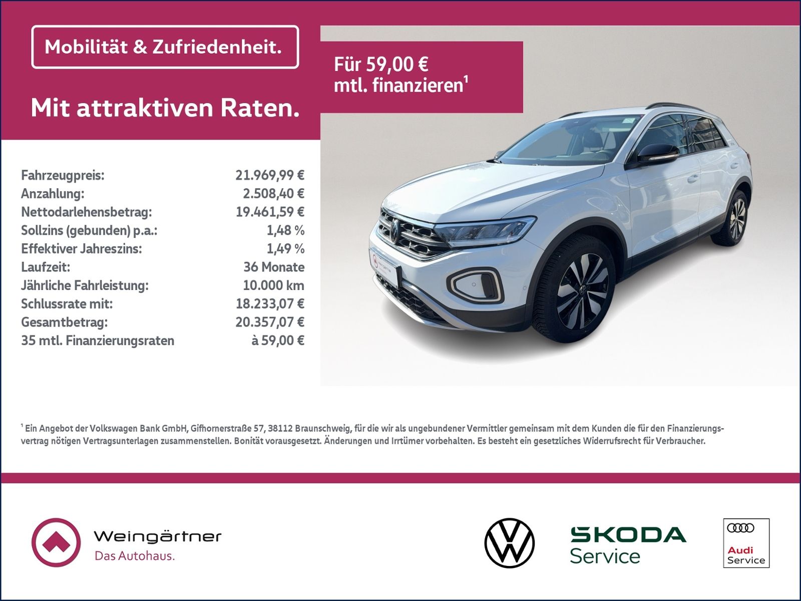 T-Roc 1.0 TSI GOAL, Navi, ACC, LED, Sitzkomfort