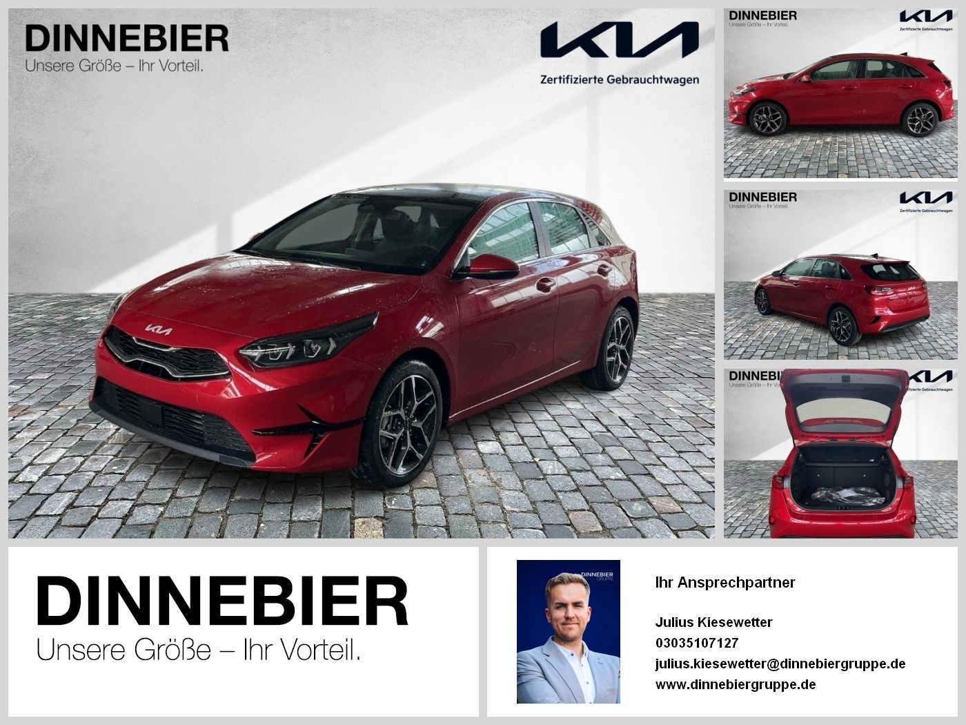 Kia cee'd 1.5T Spirit Glasdach+LED+Navi+Kamera