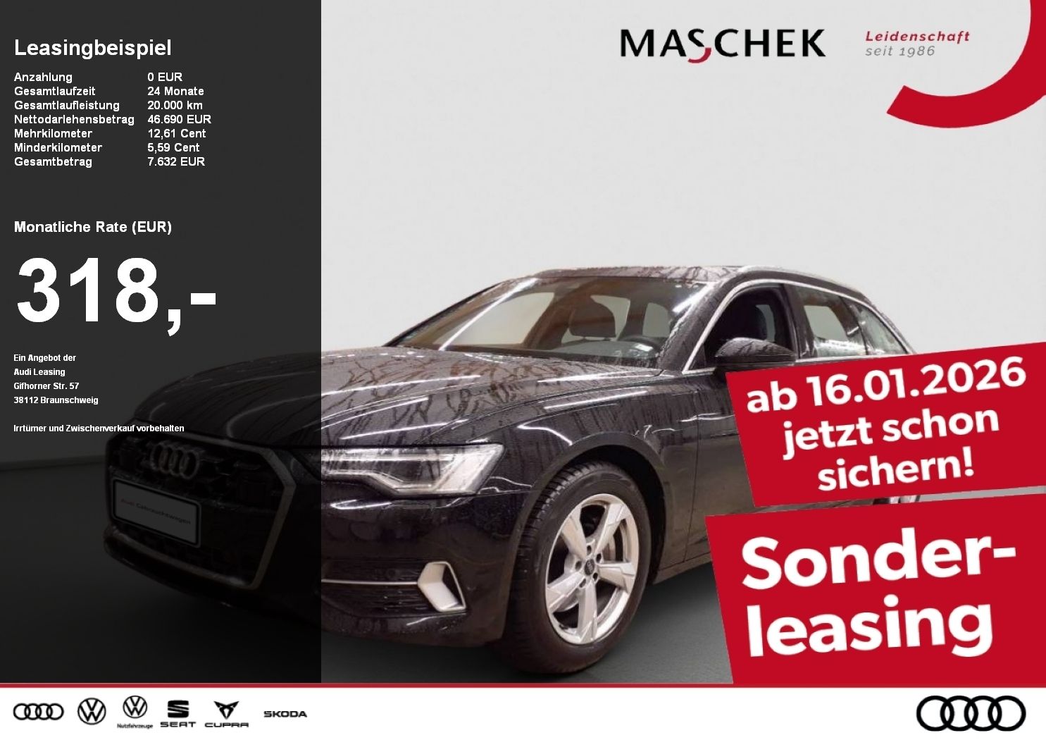 Audi A6 Avant 45 TFSI S tronic AHK 360°ACC Memory Sit