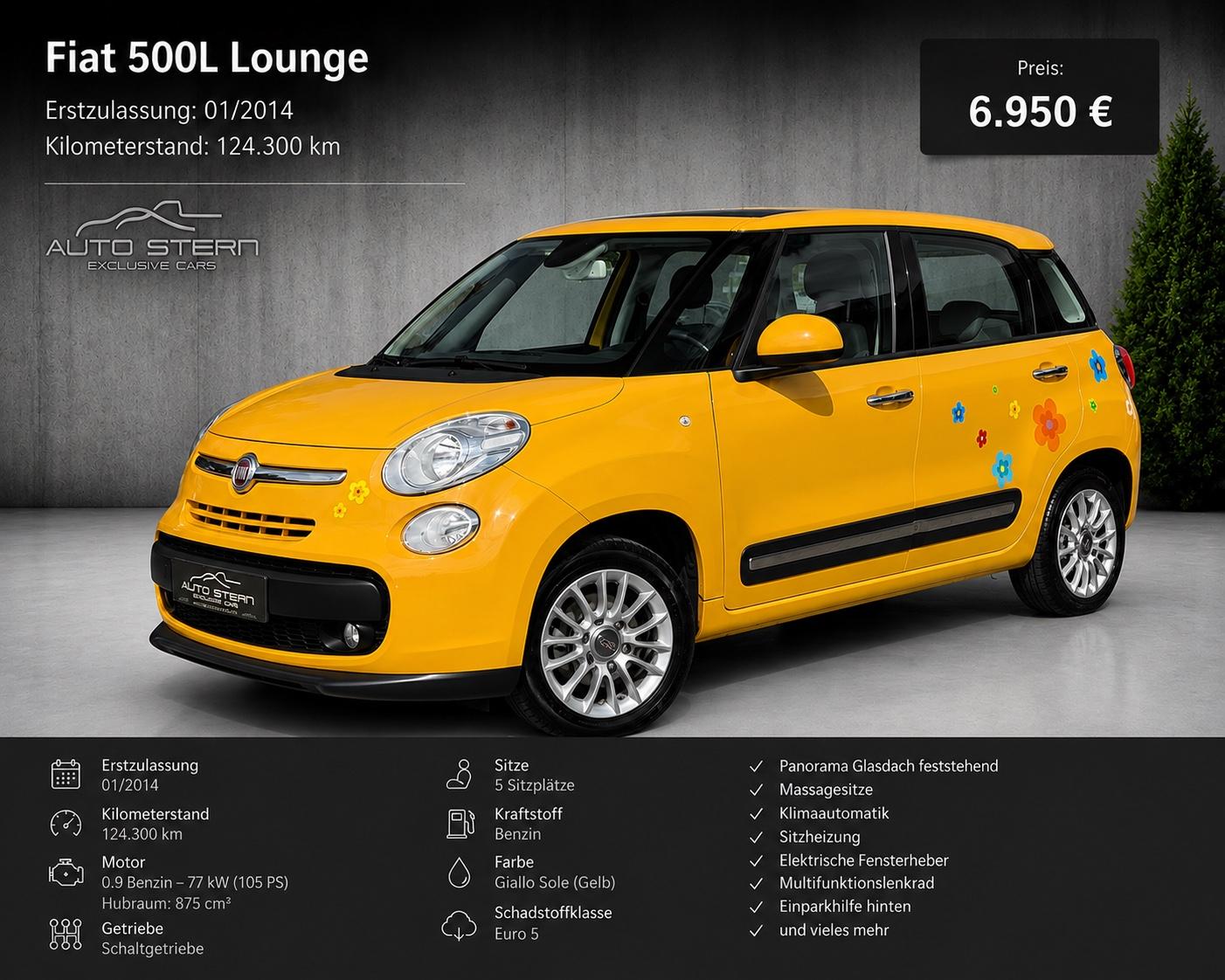 Fiat 500L Lounge PANO CITY KLIMA GRA S.HEIZ MASSAGE