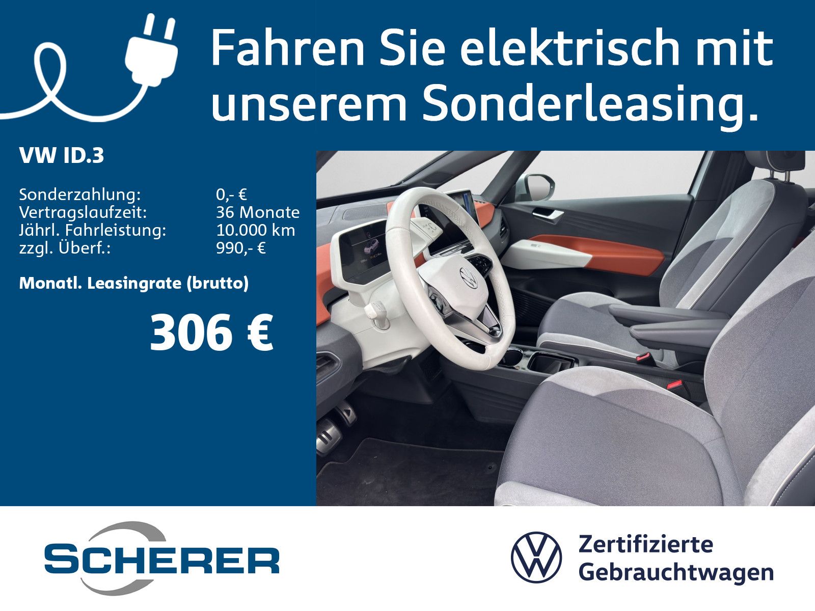 VW ID.3 Pro Perform. 62 kWh SOH:90% MATRIX NAVI RFK