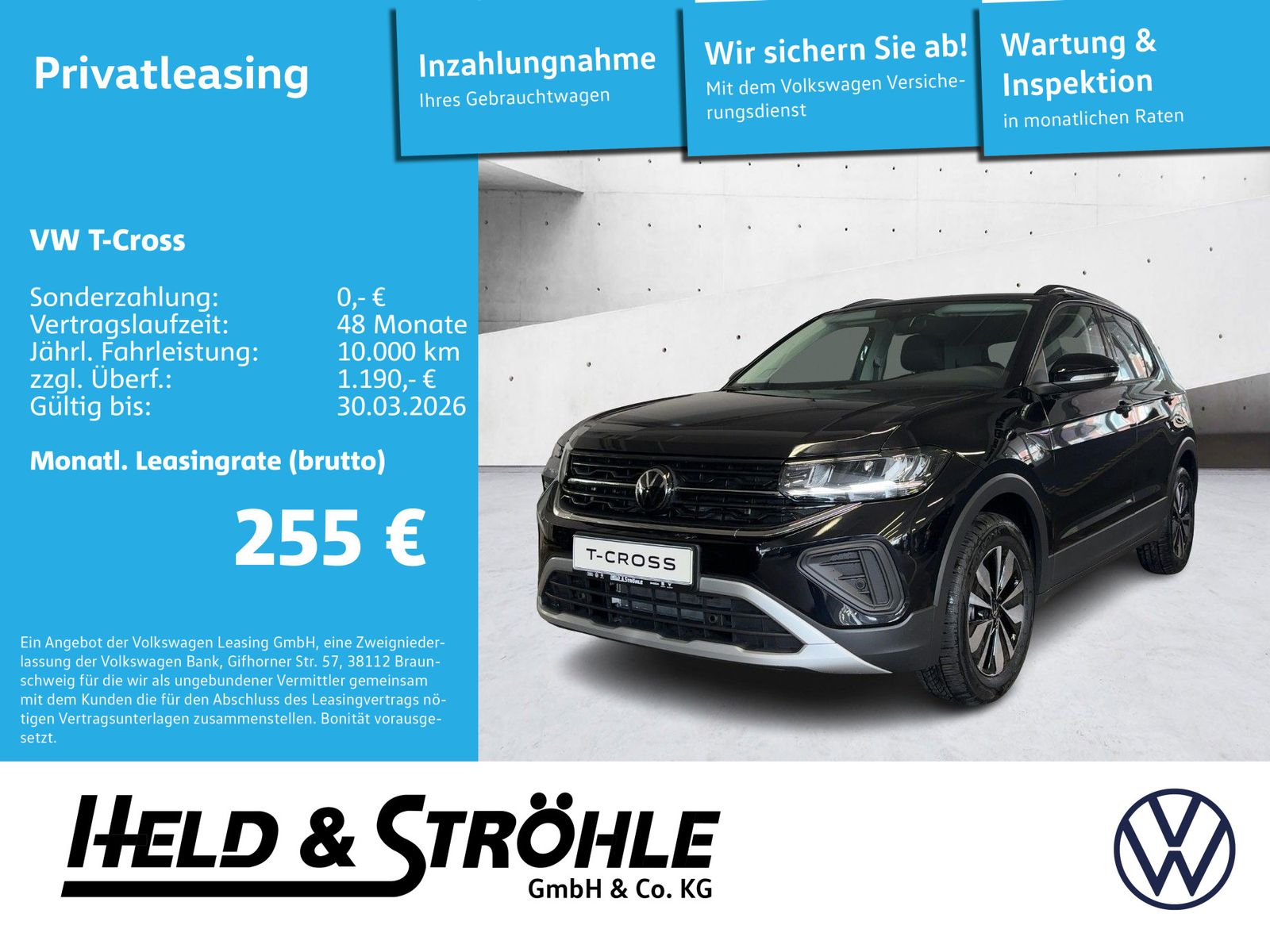 Volkswagen T-Cross Goal 1.0 DSG AHK KAM Aktionszulassung