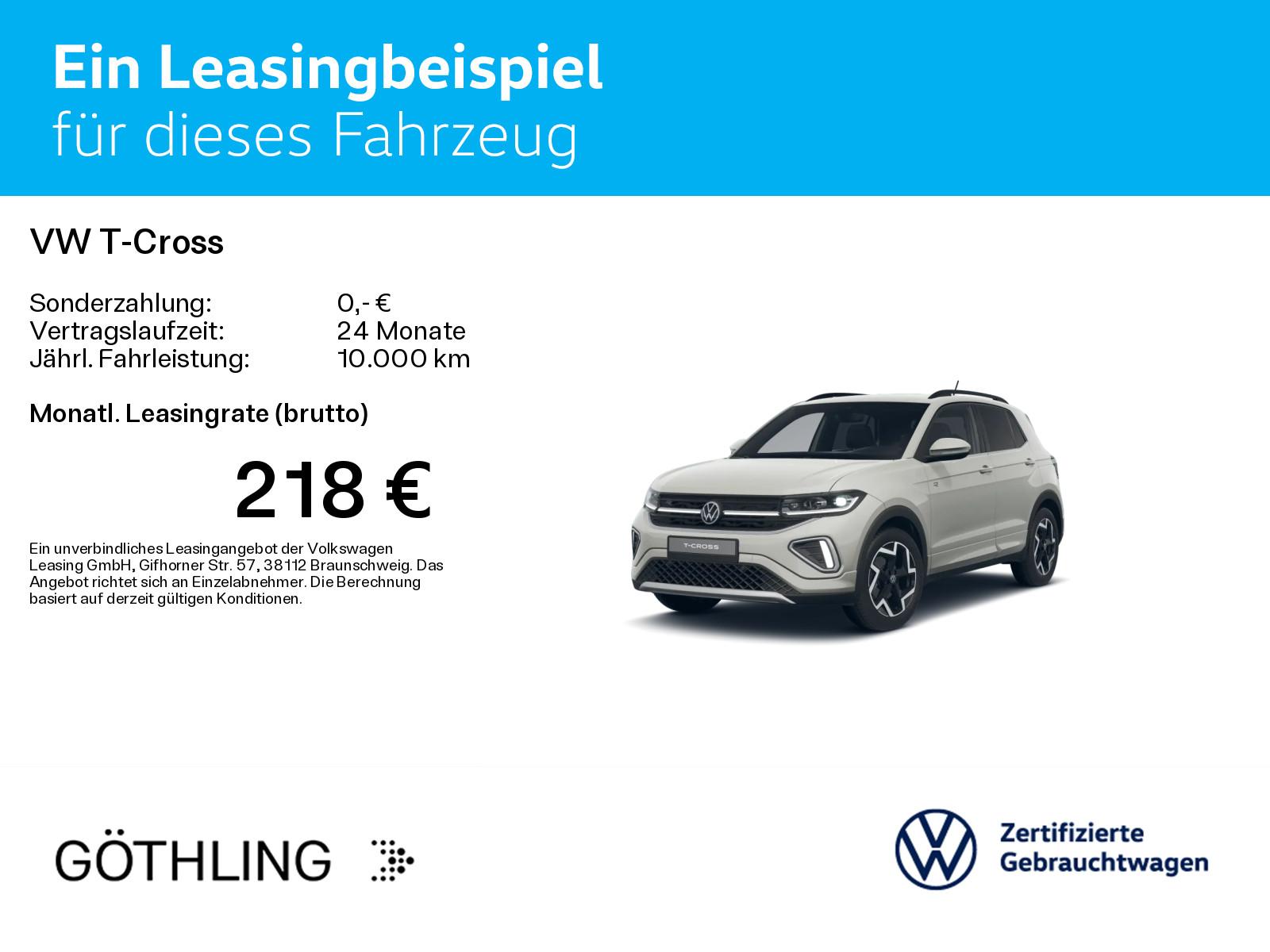 Volkswagen T-Cross 1.5 TSI DSG R-Line*Navi*AHK*Kamera*IQ-Li