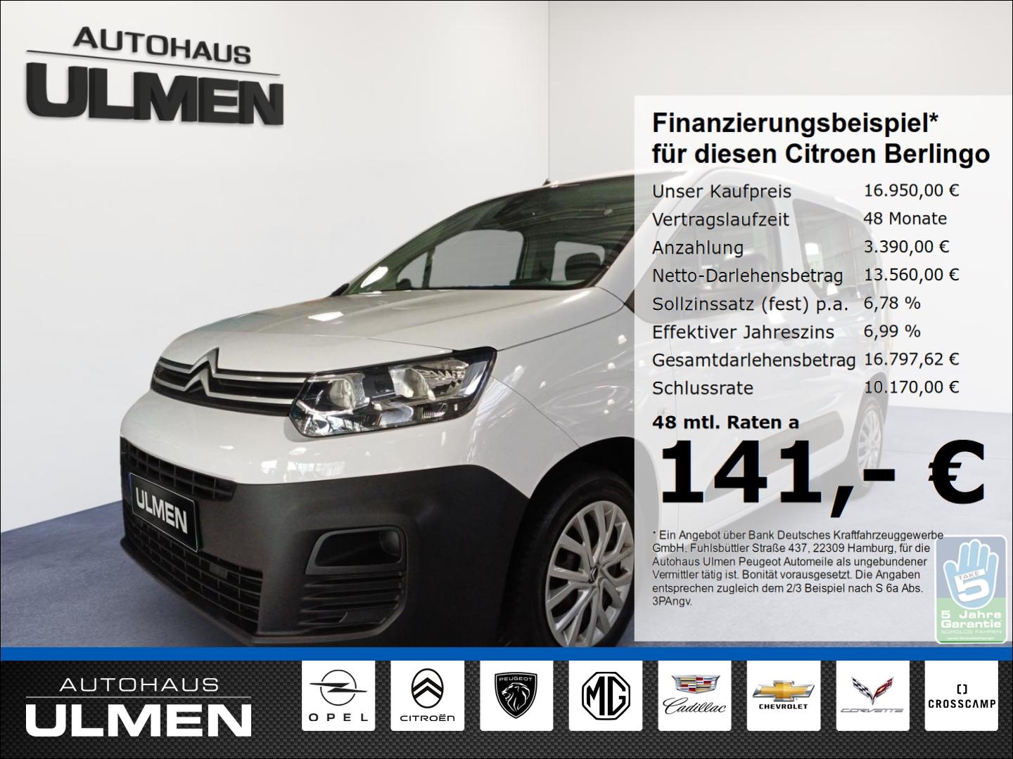 Citroën Berlingo Live Pack 110 Klimaanlage Park Distance