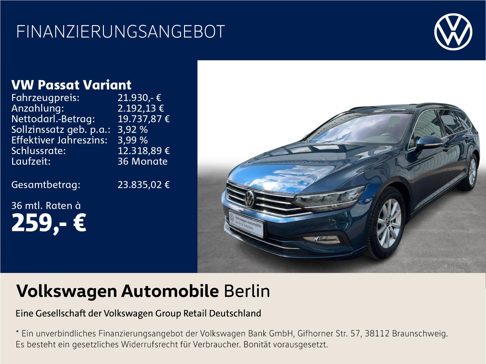 Volkswagen Passat Variant 2.0 TDI DSG Business Navi LED SHZ