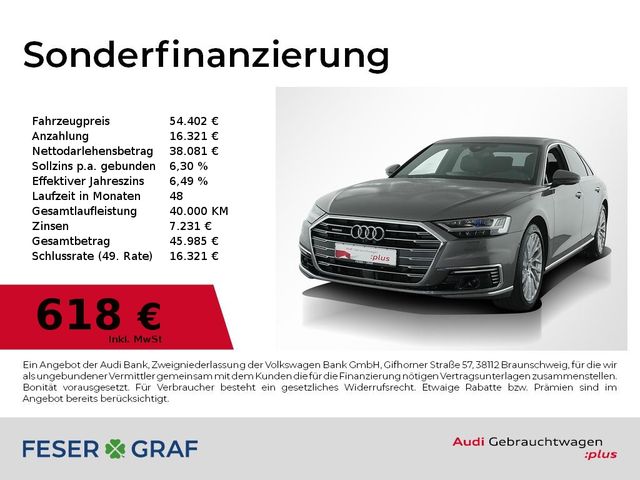 Audi A8 60 TFSI e Vollleder-P/Sitzbel+Mass V+H/B&O/