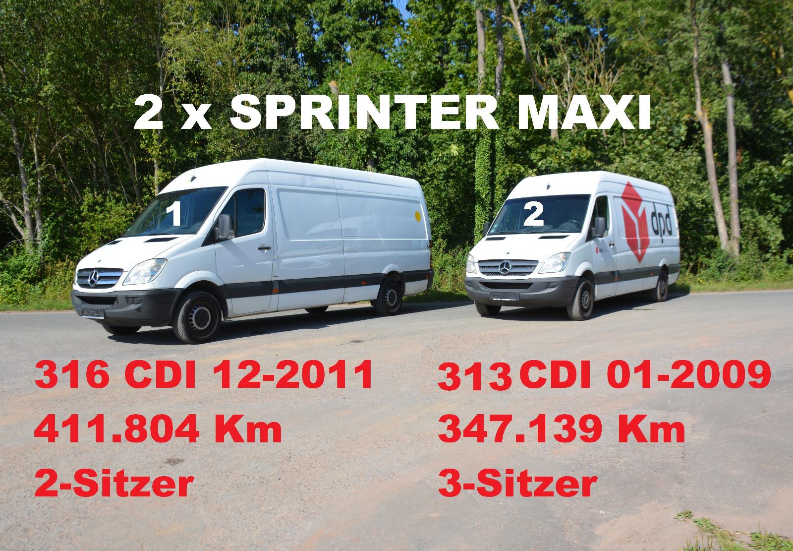 Mercedes-Benz SPRINTER 316CDI + 313 CDI LKW MAXI 3,5t