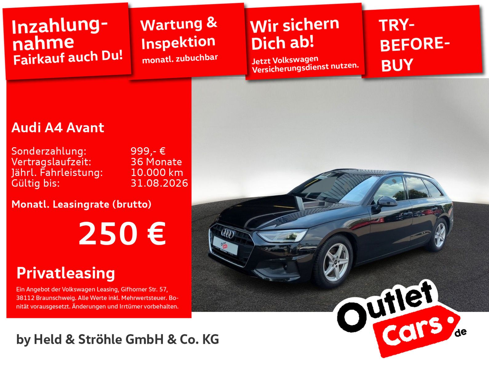 Audi A4 Avant S-Line 30 TDI PANO AHK HuD LEDER 360°