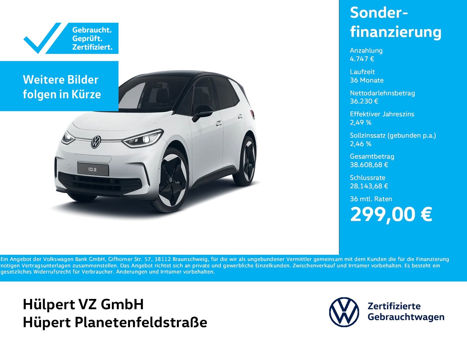VW ID.3 PRO S BLACK STYLE WÄRMEPUMPE CAM ACC LM20