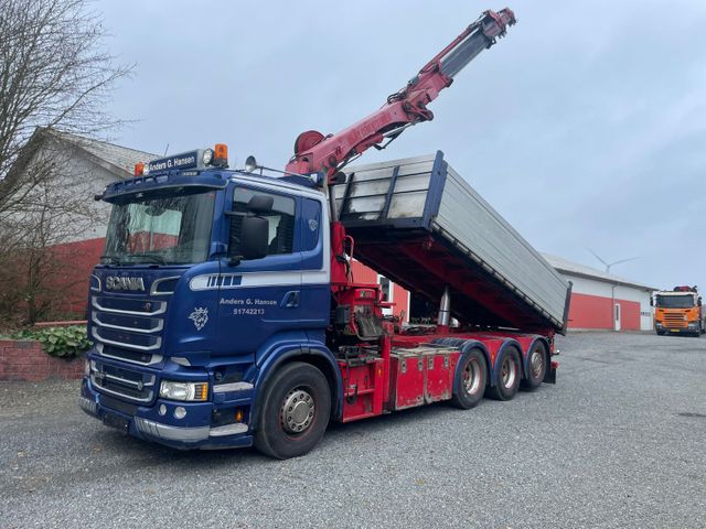 Scania R 580 8x4 Kran HIAB 244E P-5 KIPPER 3 Seiten