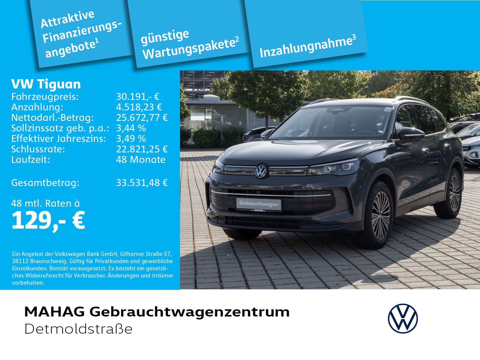 Volkswagen Tiguan GOAL 1.5 eTSI AHK LED+Navi ParkAssist+ 36 imagem 2