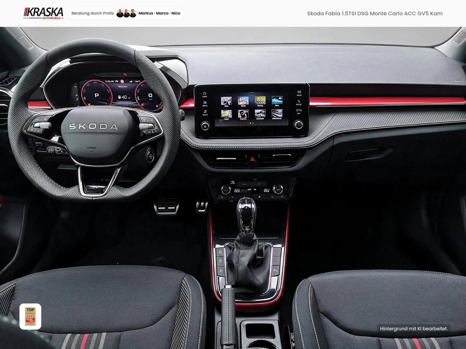 Skoda Fabia 1.5TSI DSG Monte Carlo ACC GV5 Kamera PDC imagem 3
