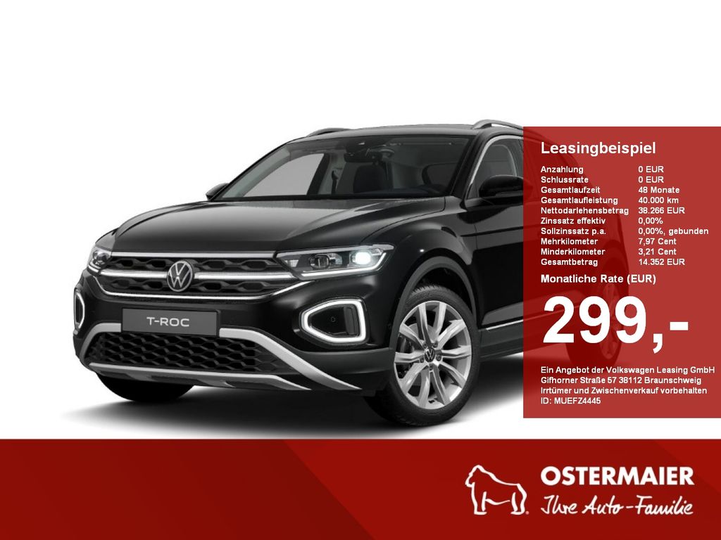 Volkswagen T-Roc Style 1.5TSI 150PS DSG 5J-GARANTIE,IQ.LIGH