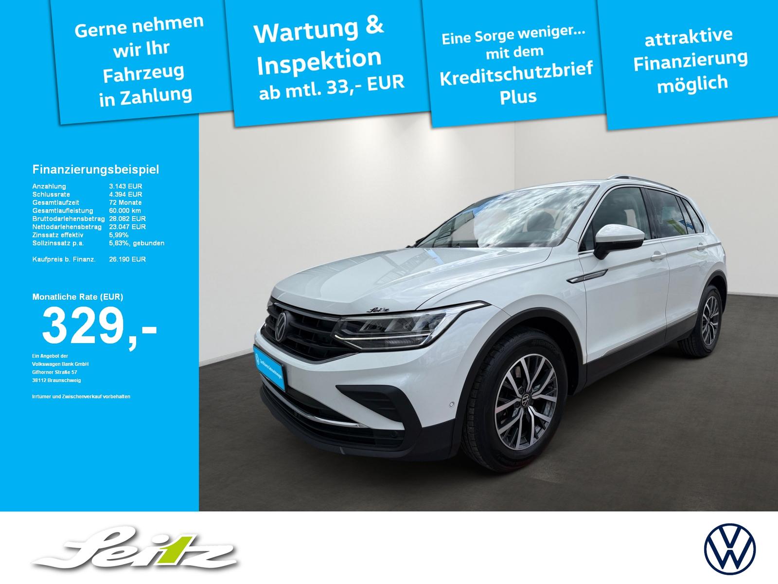 Volkswagen Tiguan 2.0 TDI Life *AHK*NAVI*PARKSENSOR*LED*