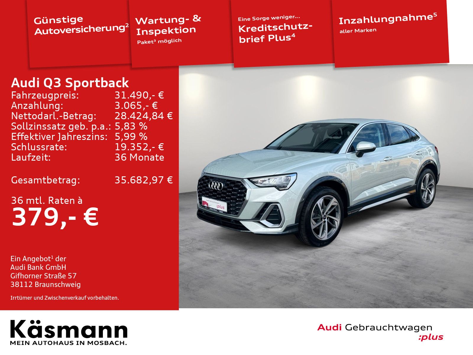 Audi Q3 Sportback S line 35TFSI AHK SONOS ACC SMARTI foto 2