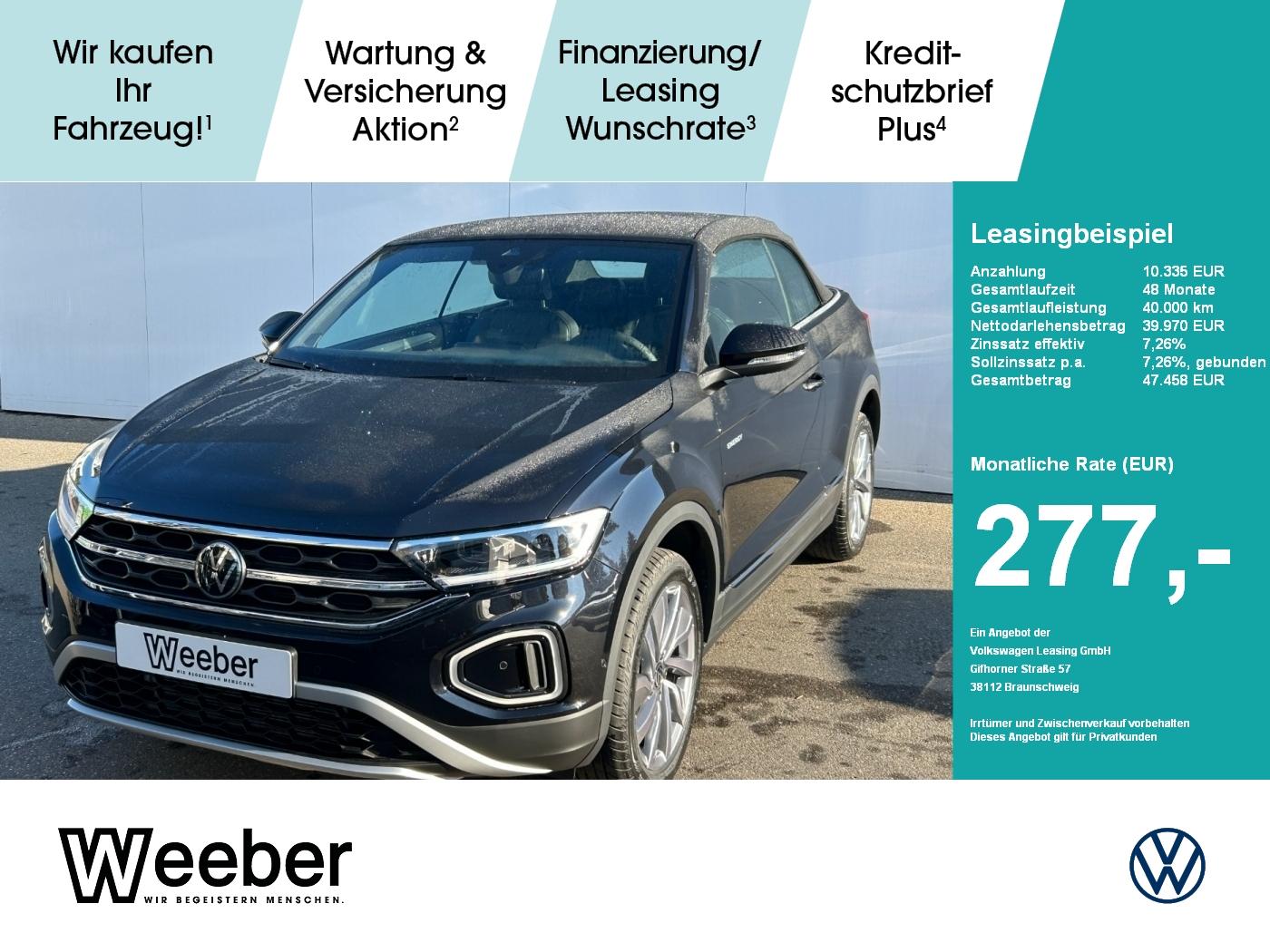 Volkswagen T-Roc Cabriolet 1.5 l TSI DSG Energy AHK LED