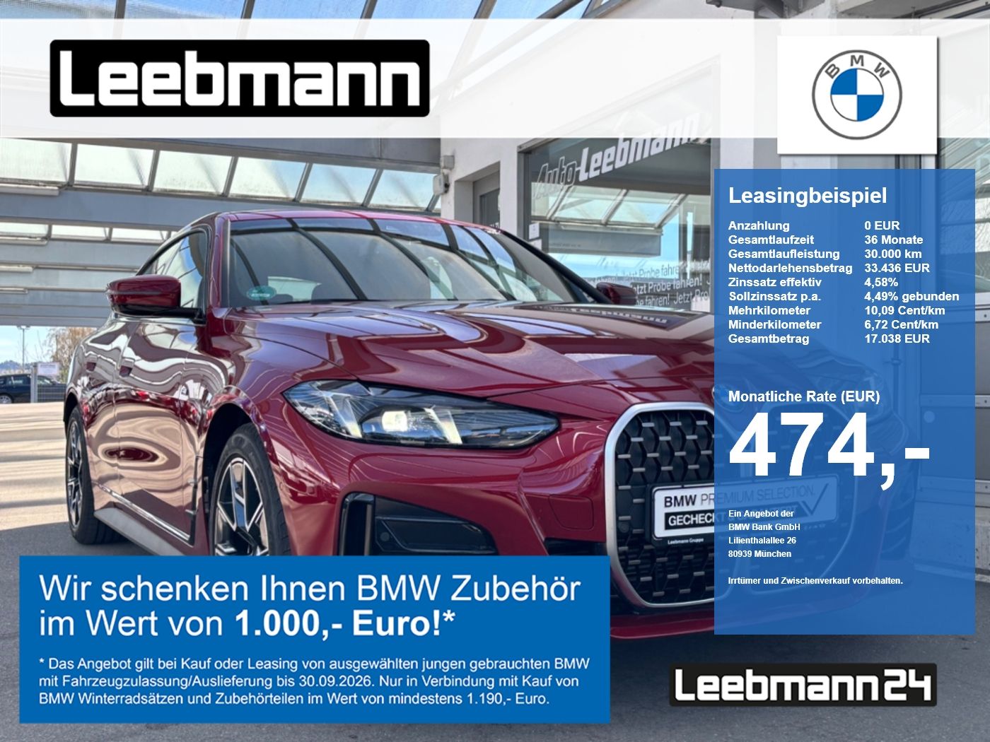 BMW 420d Gran Coupé M-Sport Finanzierung ab 2,49%