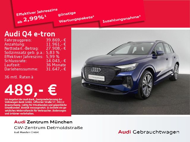 Audi Q4 e-tron 40 Wärmepumpe/Virtual/Navi+/Kamera