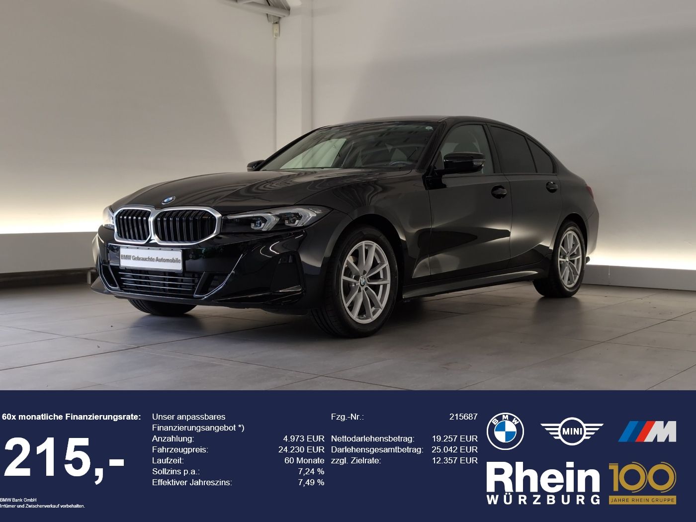BMW 318i Limousine Navi/LED/SHZ/PDCvo+hi/DAB/SLI Nav
