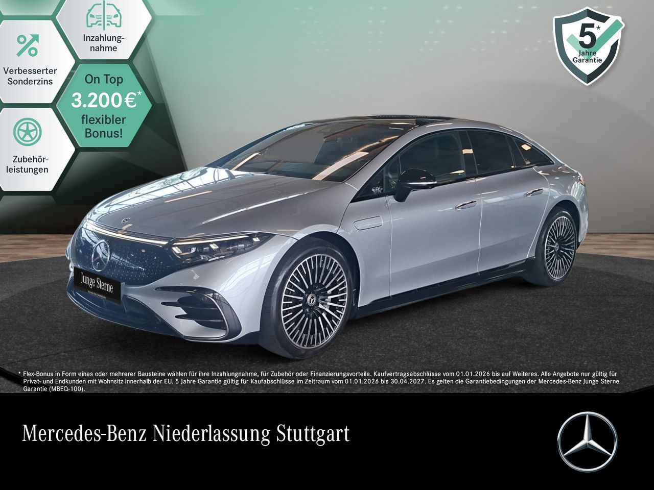 MERCEDES-BENZ EQS 450+ AMG/Night/Pano/Hyper/HAL/21"/HuD/Burmes