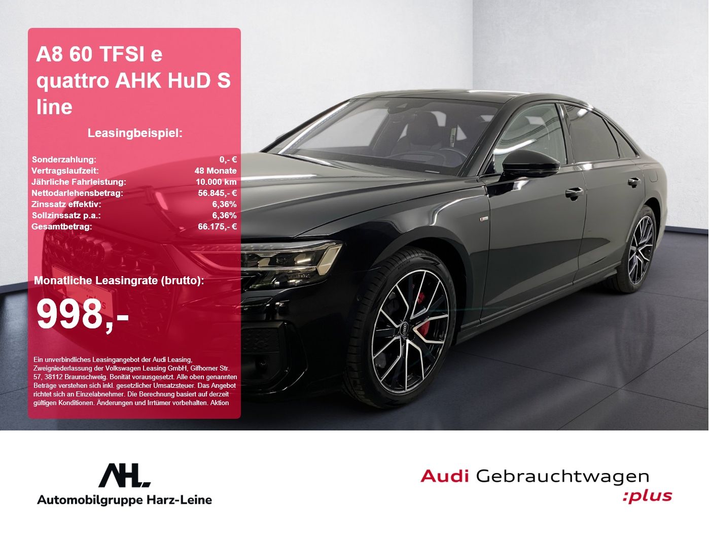 Audi A8 60 TFSI e quattro AHK HuD S line 360 3xKlima
