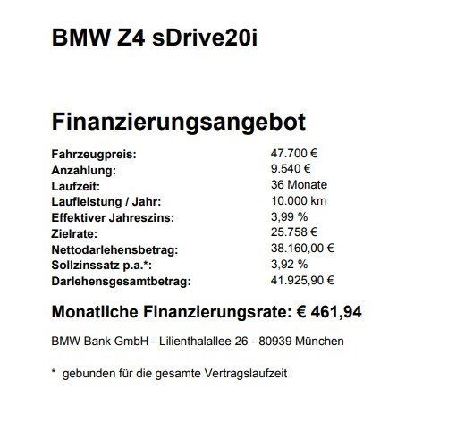 BMW Z4 sDrive20i Leder LED foto 3