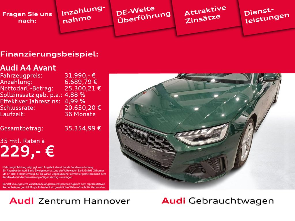 A4 Avant S line 35 TFSI S line AHK virtual DAB