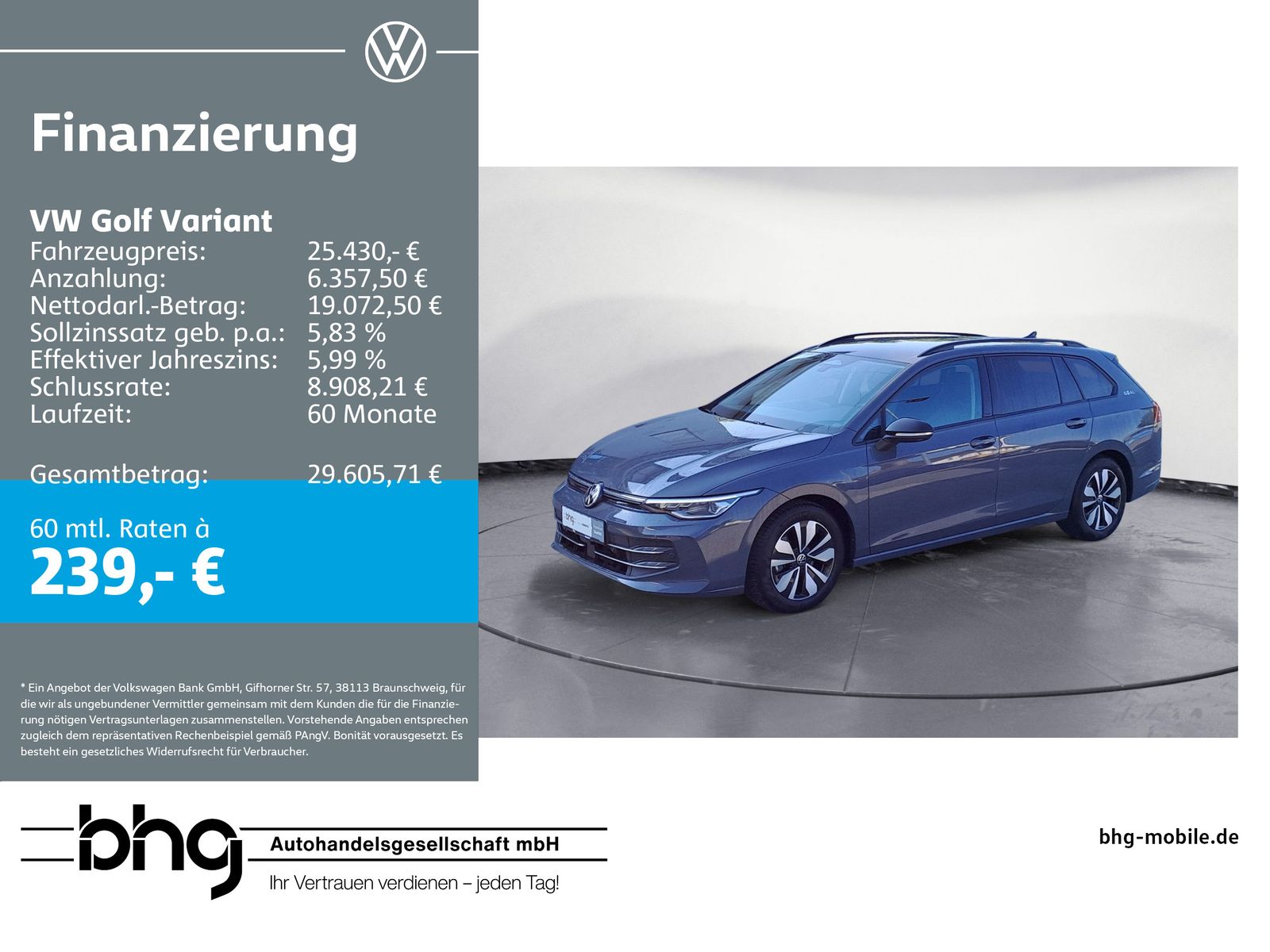 Volkswagen Golf Variant Life 1,5 eTSI OPF DSG