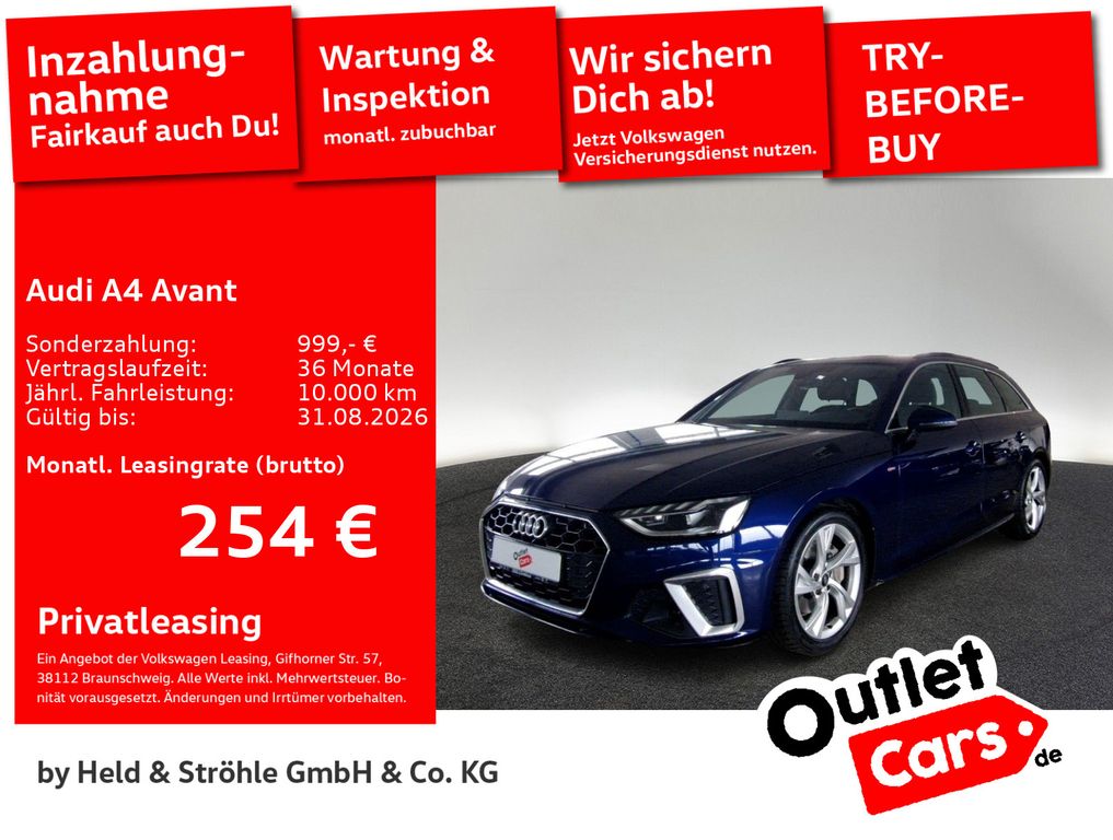 Abbildung Leasingangebot Audi A4 Avant S-Line 40 TDI LED NAVI+ SHZ PDC