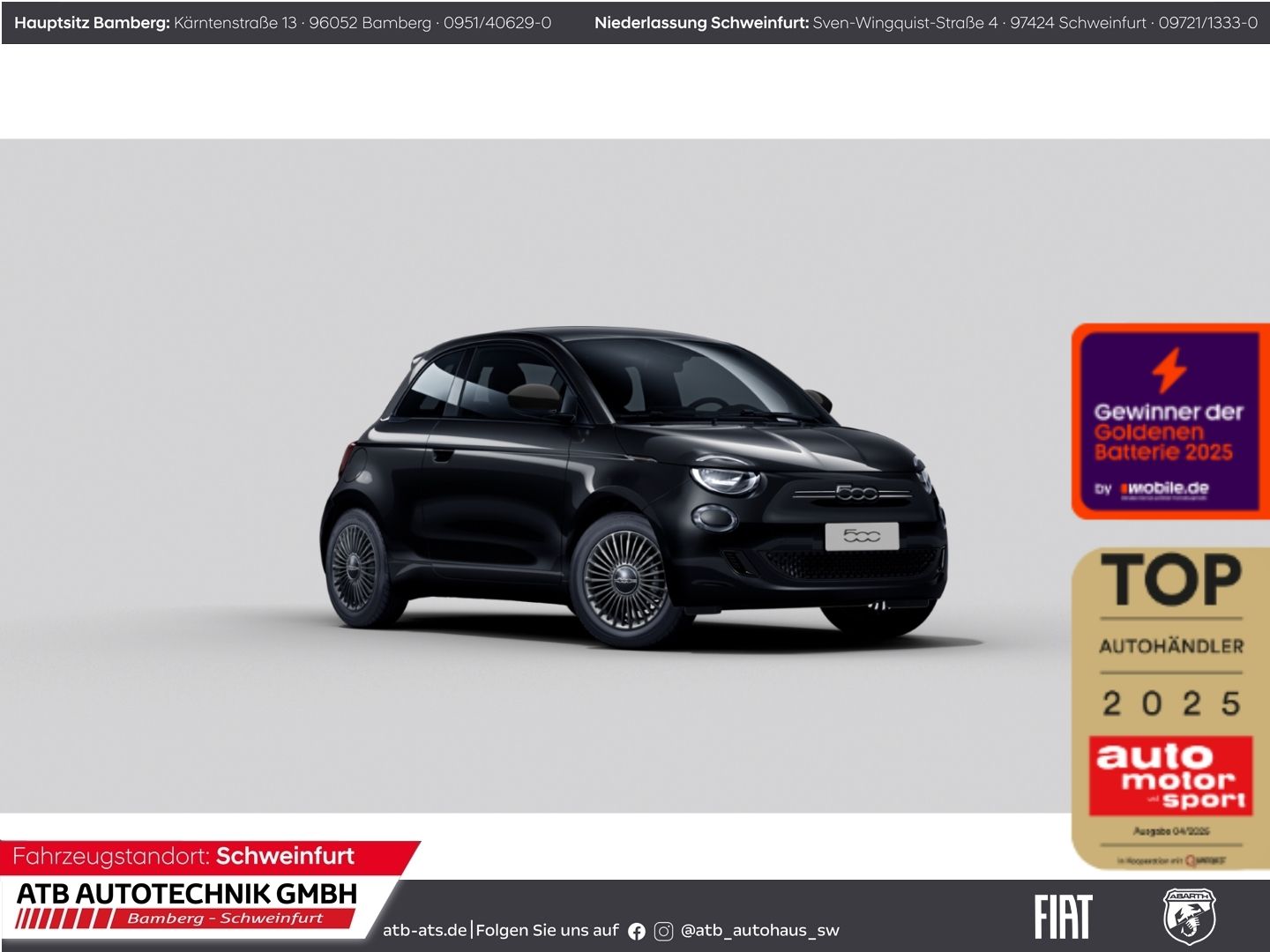 Fiat 500e 42kWh ICON + Komfortpaket Apple CarPlay Kli