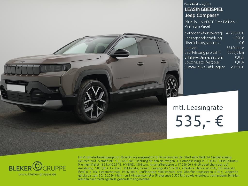 Jeep Compass Plug-in 1.6 eDCT First Edition + Premiu