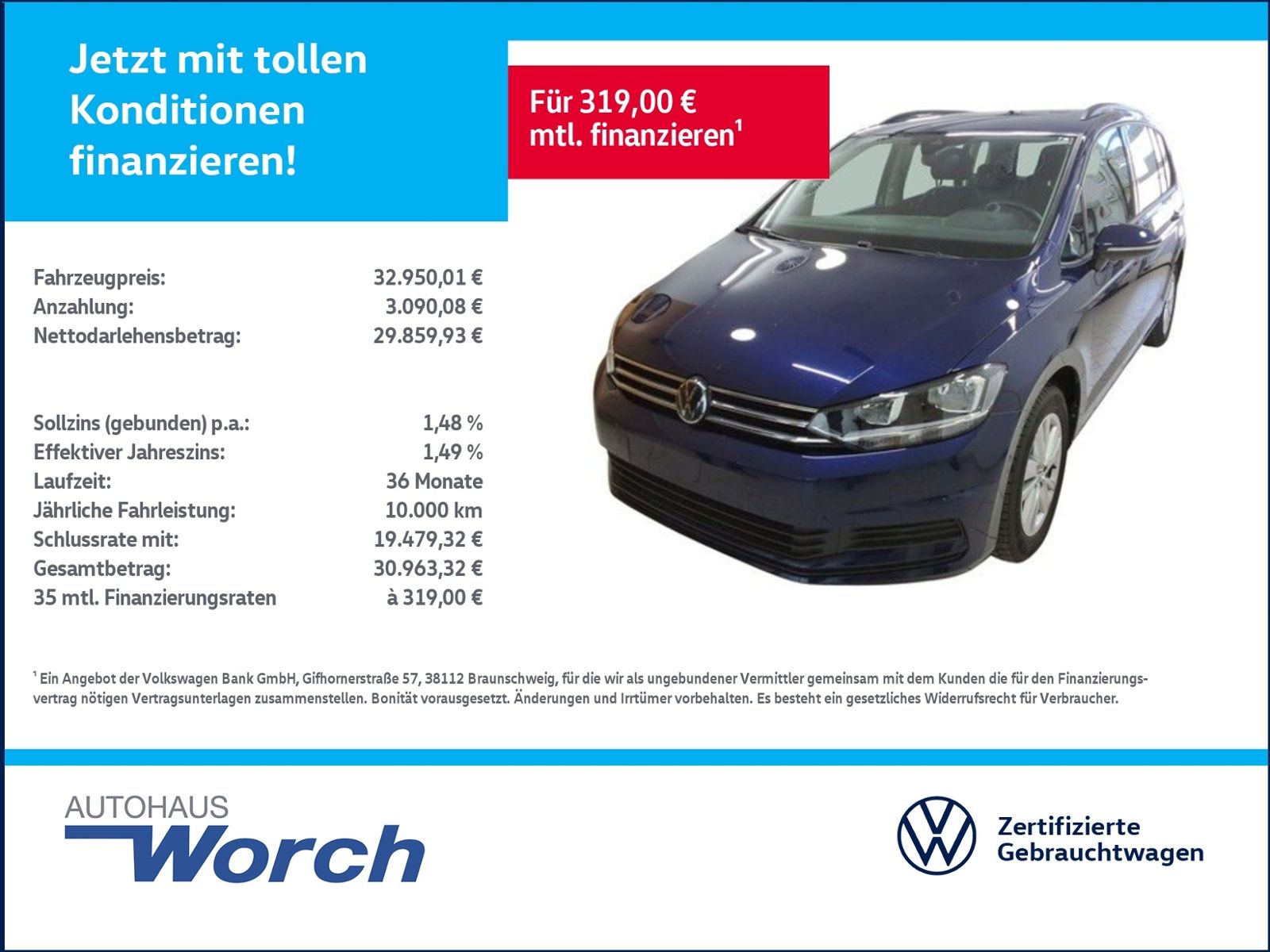 Touran 1.5 TSI DSG 7-SITZE+AHK+SHZ