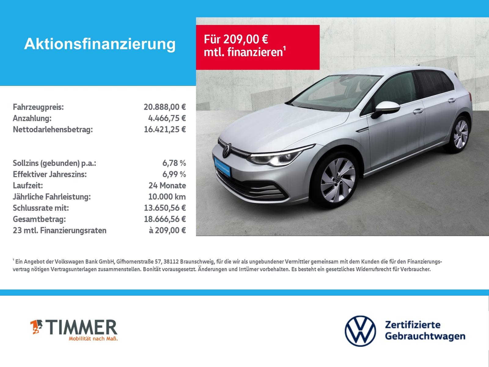 Volkswagen Golf VIII 2.0 TDI Style DSG *NACI*BUSINESS-PREMI