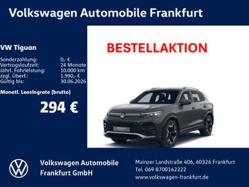 Volkswagen Leasingangebot: Volkswagen Tiguan R-Line 1,5 l eHybrid OPF 110 kW (150 PS)