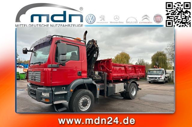 MAN TGM 18.330 4x4 Kipper KRAN 14m FUNK Bordmat.