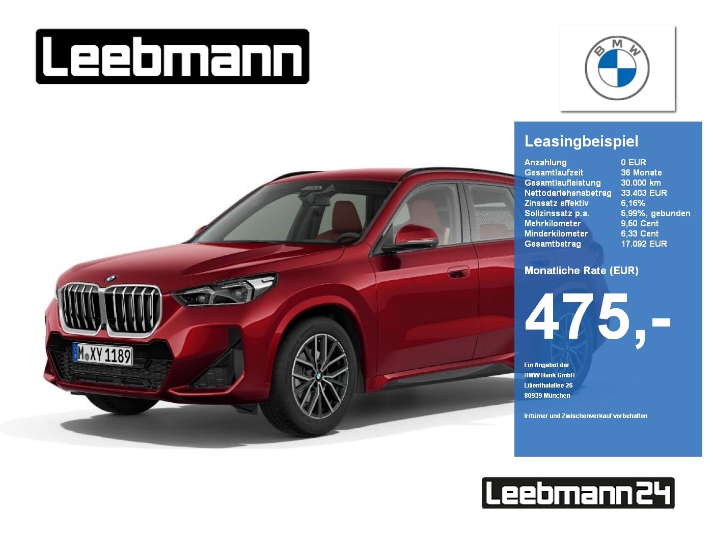 BMW X1 xDrive20d M-Sport AHK Finanzierung ab 0,49% foto 1